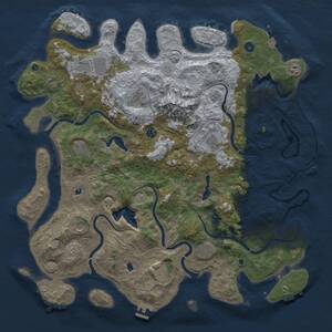 Thumbnail Rust Map: Procedural Map, Size: 5000, Seed: 754359812, 17 Monuments