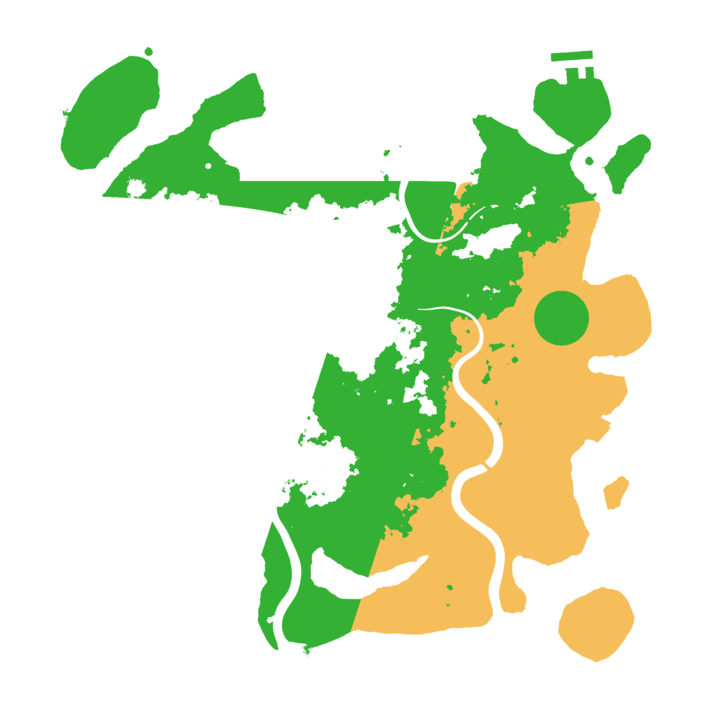 Biome Rust Map: Procedural Map, Size: 3500, Seed: 73881481