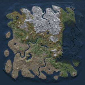 Thumbnail Rust Map: Procedural Map, Size: 4500, Seed: 522775036, 17 Monuments