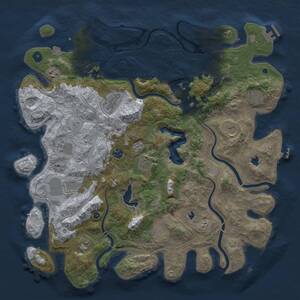 Thumbnail Rust Map: Procedural Map, Size: 4500, Seed: 566832279, 17 Monuments
