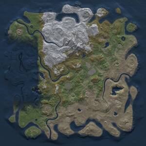 Thumbnail Rust Map: Procedural Map, Size: 5000, Seed: 200169478, 17 Monuments