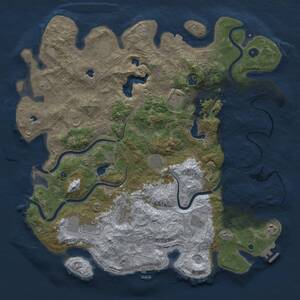 Thumbnail Rust Map: Procedural Map, Size: 4800, Seed: 374263082, 16 Monuments