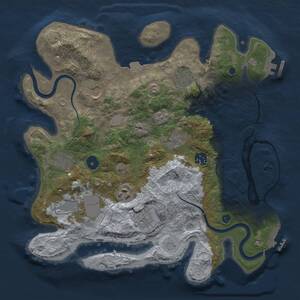 Thumbnail Rust Map: Procedural Map, Size: 3500, Seed: 33534929, 15 Monuments
