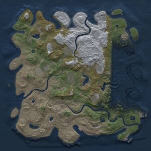 Thumbnail Rust Map: Procedural Map, Size: 4500, Seed: 551954303, 17 Monuments