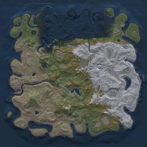 Thumbnail Rust Map: Procedural Map, Size: 4700, Seed: 12455124, 17 Monuments