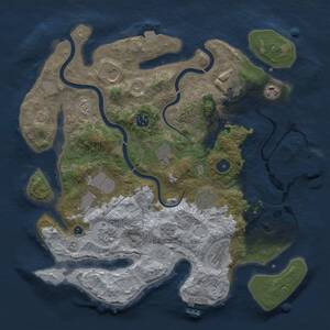 Thumbnail Rust Map: Procedural Map, Size: 3750, Seed: 491772488, 16 Monuments