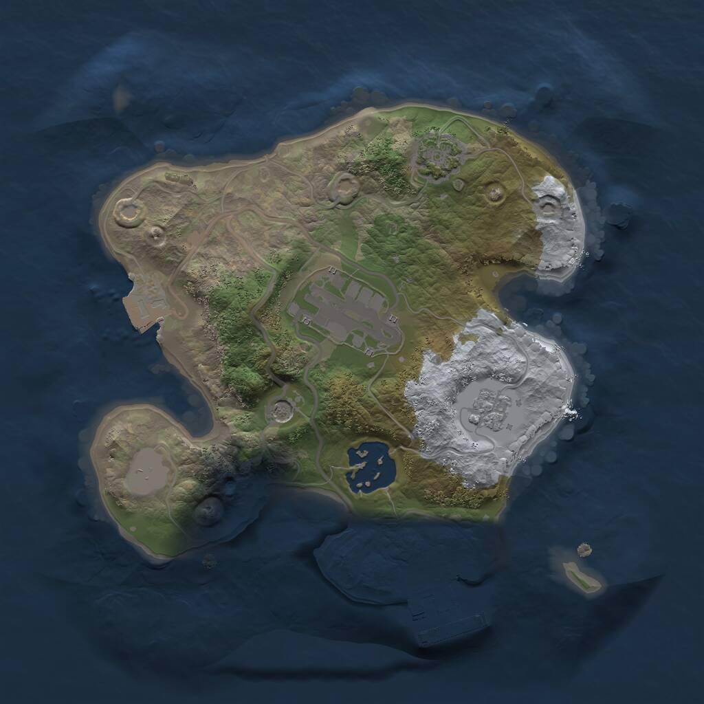 Rust Map: Procedural Map, Size: 2050, Seed: 435678, 7 Monuments