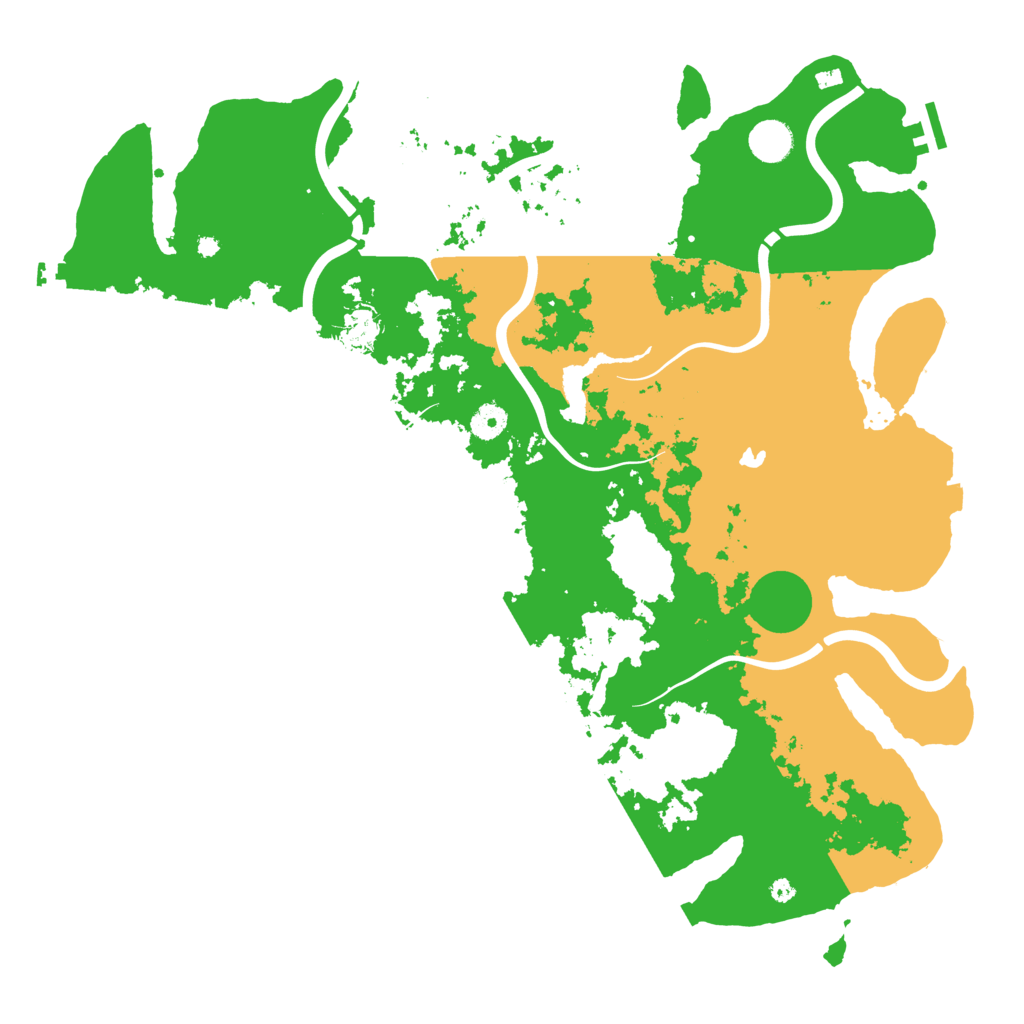 Biome Rust Map: Procedural Map, Size: 4350, Seed: 1813829120