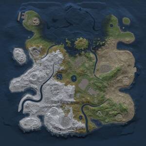 Thumbnail Rust Map: Procedural Map, Size: 3500, Seed: 225773879, 14 Monuments