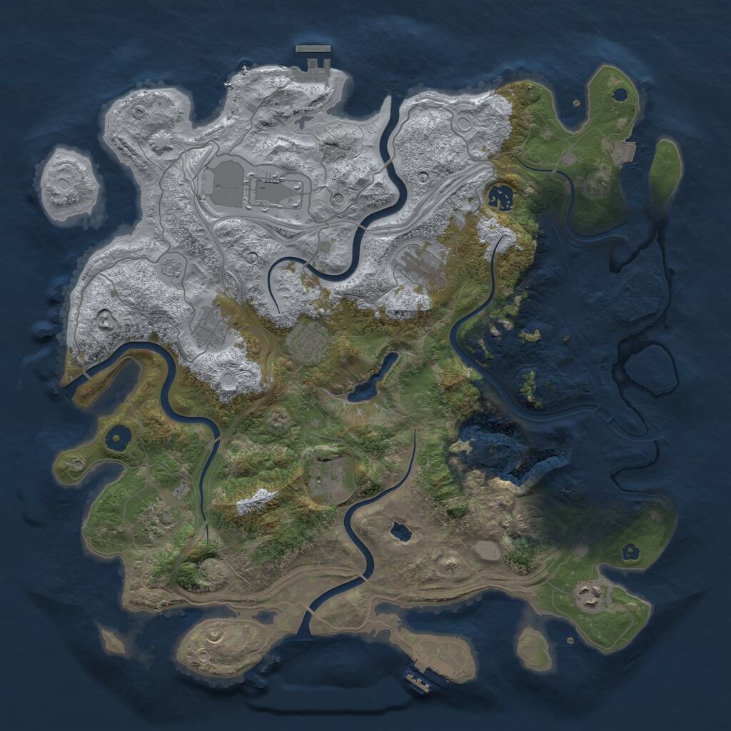 Rust Map: Procedural Map, Size: 4250, Seed: 56993003, 15 Monuments
