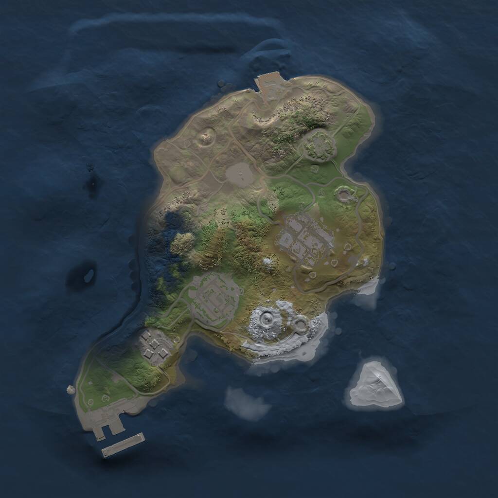 Rust Map: Procedural Map, Size: 2250, Seed: 16, 6 Monuments