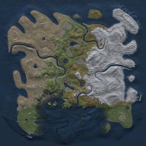Thumbnail Rust Map: Procedural Map, Size: 4500, Seed: 1611843841, 17 Monuments
