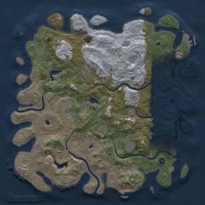 Thumbnail Rust Map: Procedural Map, Size: 4800, Seed: 1981953981, 16 Monuments