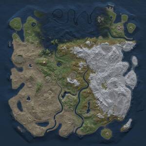 Thumbnail Rust Map: Procedural Map, Size: 4800, Seed: 1472921882, 17 Monuments