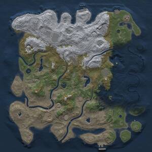 Thumbnail Rust Map: Procedural Map, Size: 4500, Seed: 268982260, 16 Monuments