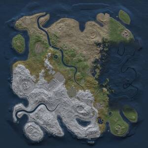 Thumbnail Rust Map: Procedural Map, Size: 3800, Seed: 1801270785, 16 Monuments