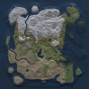 Thumbnail Rust Map: Procedural Map, Size: 4000, Seed: 919098518, 15 Monuments