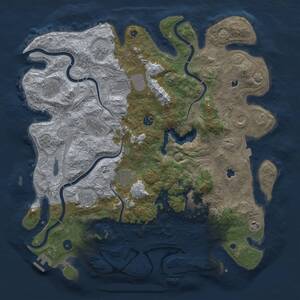 Thumbnail Rust Map: Procedural Map, Size: 4500, Seed: 899404451, 17 Monuments