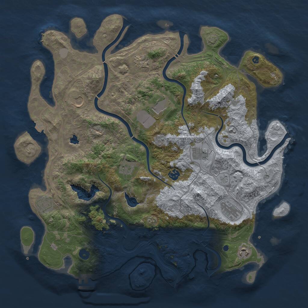 Rust Map: Procedural Map, Size: 4350, Seed: 2072026, 15 Monuments
