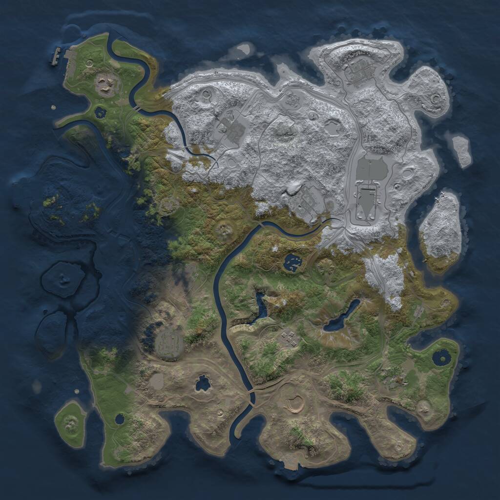 Rust Map: Procedural Map, Size: 4250, Seed: 1711764721, 17 Monuments