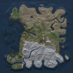 Thumbnail Rust Map: Procedural Map, Size: 4023, Seed: 1036949109, 16 Monuments