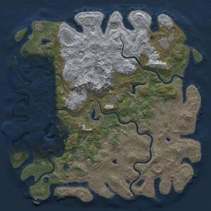 Thumbnail Rust Map: Procedural Map, Size: 5600, Seed: 1988800093, 17 Monuments