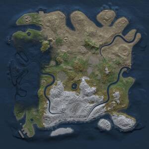 Thumbnail Rust Map: Procedural Map, Size: 3750, Seed: 269968701, 13 Monuments