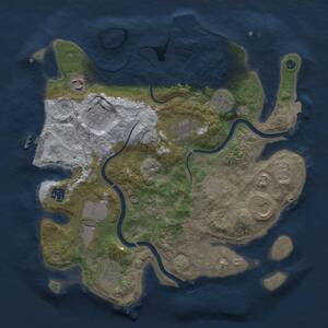 Thumbnail Rust Map: Procedural Map, Size: 3500, Seed: 1160258357, 16 Monuments