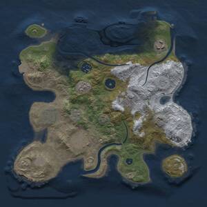 Thumbnail Rust Map: Procedural Map, Size: 3000, Seed: 638178144, 12 Monuments