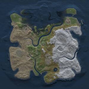 Thumbnail Rust Map: Procedural Map, Size: 3250, Seed: 1185627523, 12 Monuments