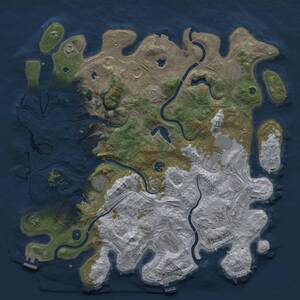 Thumbnail Rust Map: Procedural Map, Size: 4500, Seed: 284, 16 Monuments