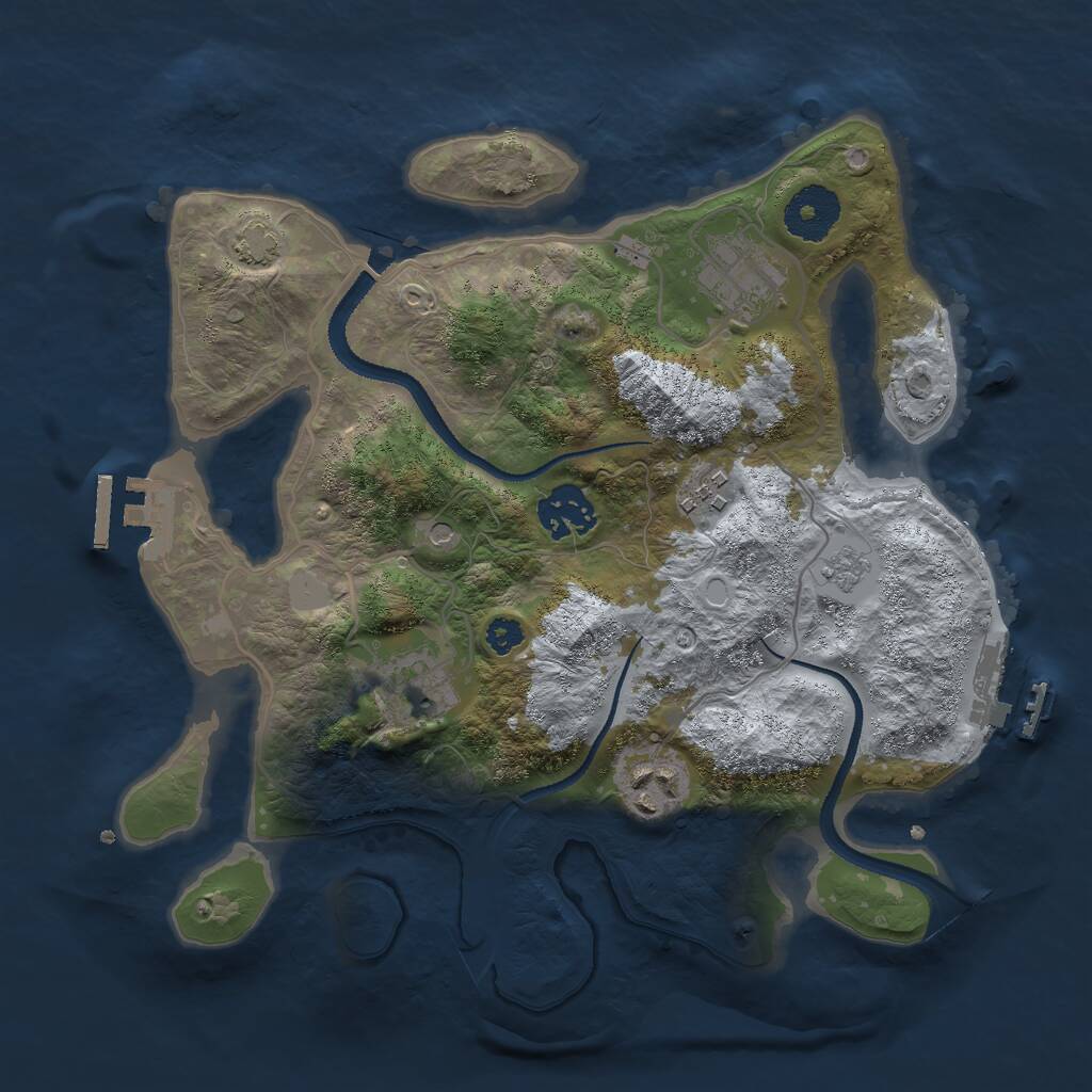 Rust Map: Procedural Map, Size: 3000, Seed: 18112, 11 Monuments