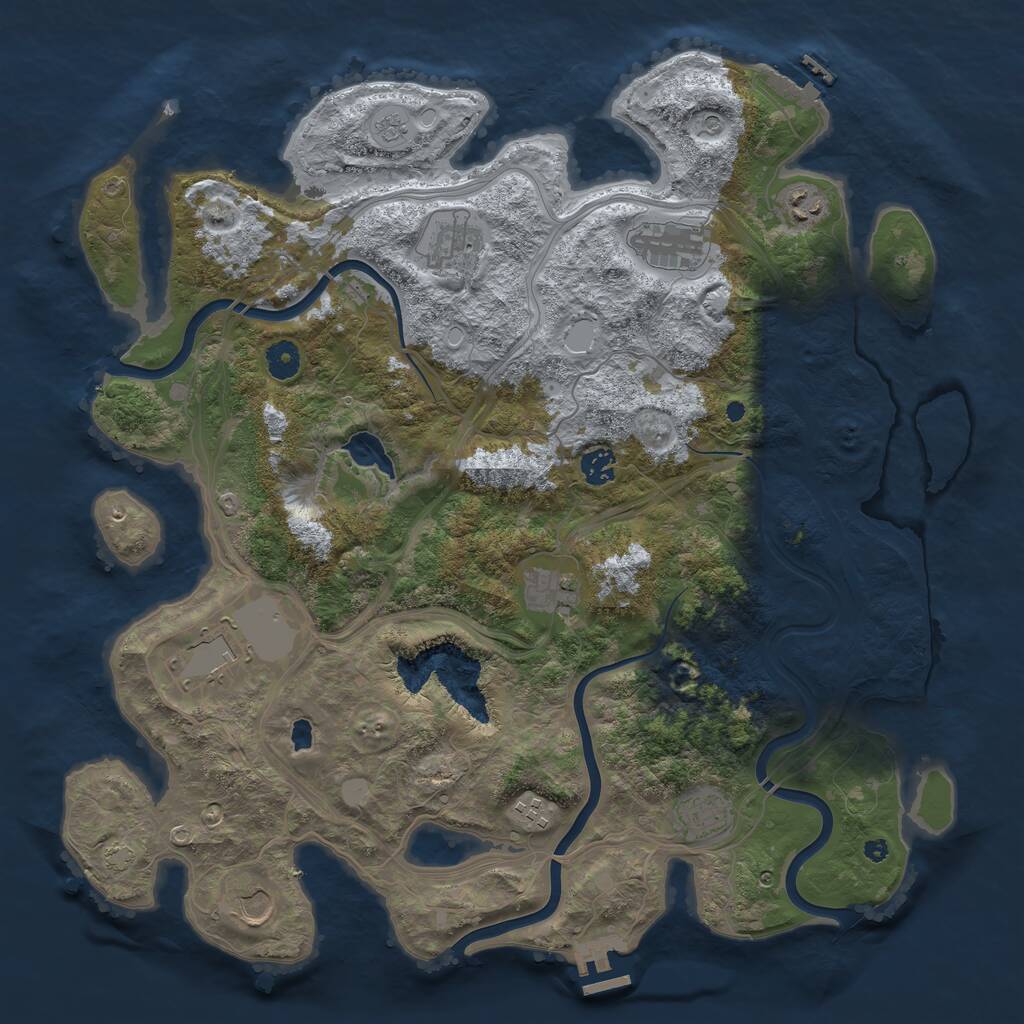 Rust Map: Procedural Map, Size: 4250, Seed: 1796063147, 15 Monuments