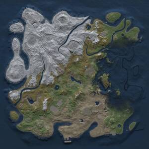 Thumbnail Rust Map: Procedural Map, Size: 4500, Seed: 193296502, 15 Monuments