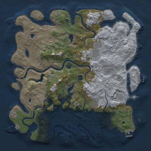 Thumbnail Rust Map: Procedural Map, Size: 4500, Seed: 20149908, 16 Monuments