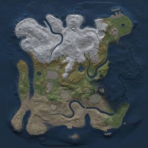 Thumbnail Rust Map: Procedural Map, Size: 3500, Seed: 1405122311, 13 Monuments