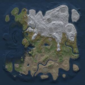 Thumbnail Rust Map: Procedural Map, Size: 4250, Seed: 487429391, 17 Monuments