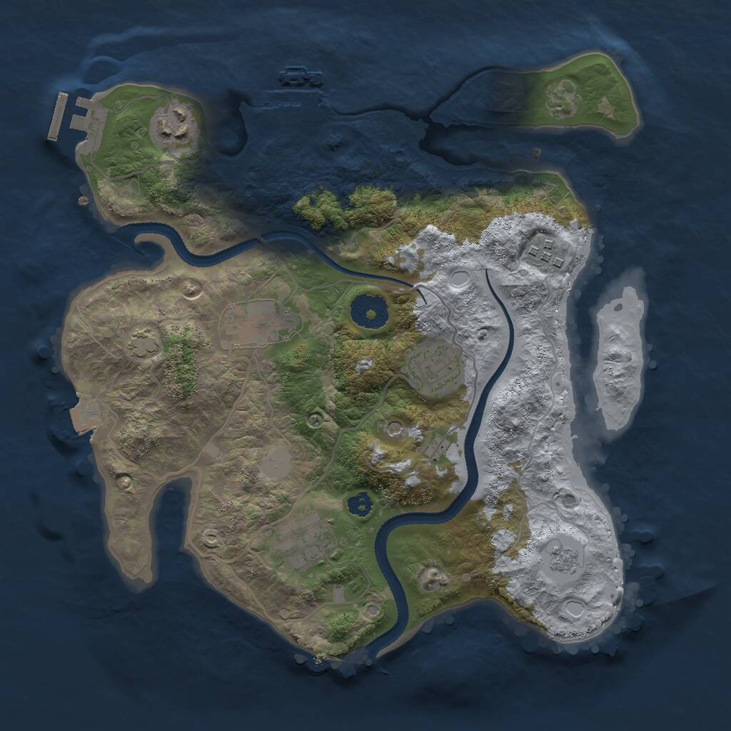 Rust Map: Procedural Map, Size: 3000, Seed: 261460236, 11 Monuments