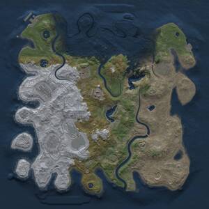 Thumbnail Rust Map: Procedural Map, Size: 4000, Seed: 703123168, 15 Monuments