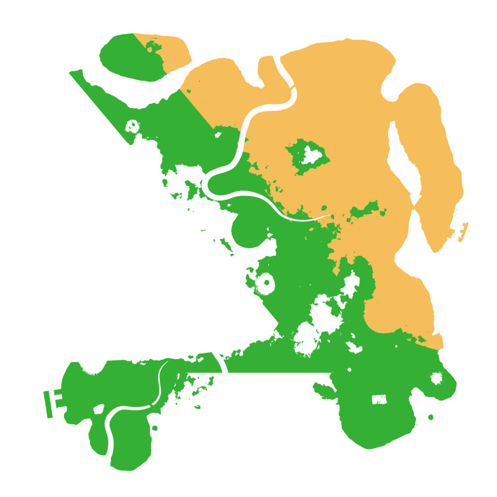 Biome Rust Map: Procedural Map, Size: 3700, Seed: 571526792