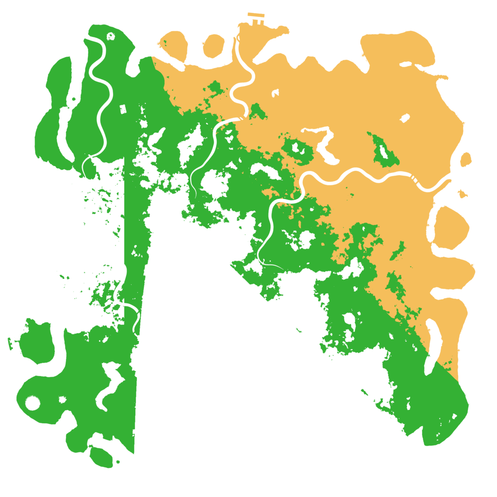 Biome Rust Map: Procedural Map, Size: 6000, Seed: 543625
