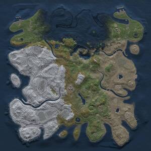 Thumbnail Rust Map: Procedural Map, Size: 4500, Seed: 2342531, 15 Monuments