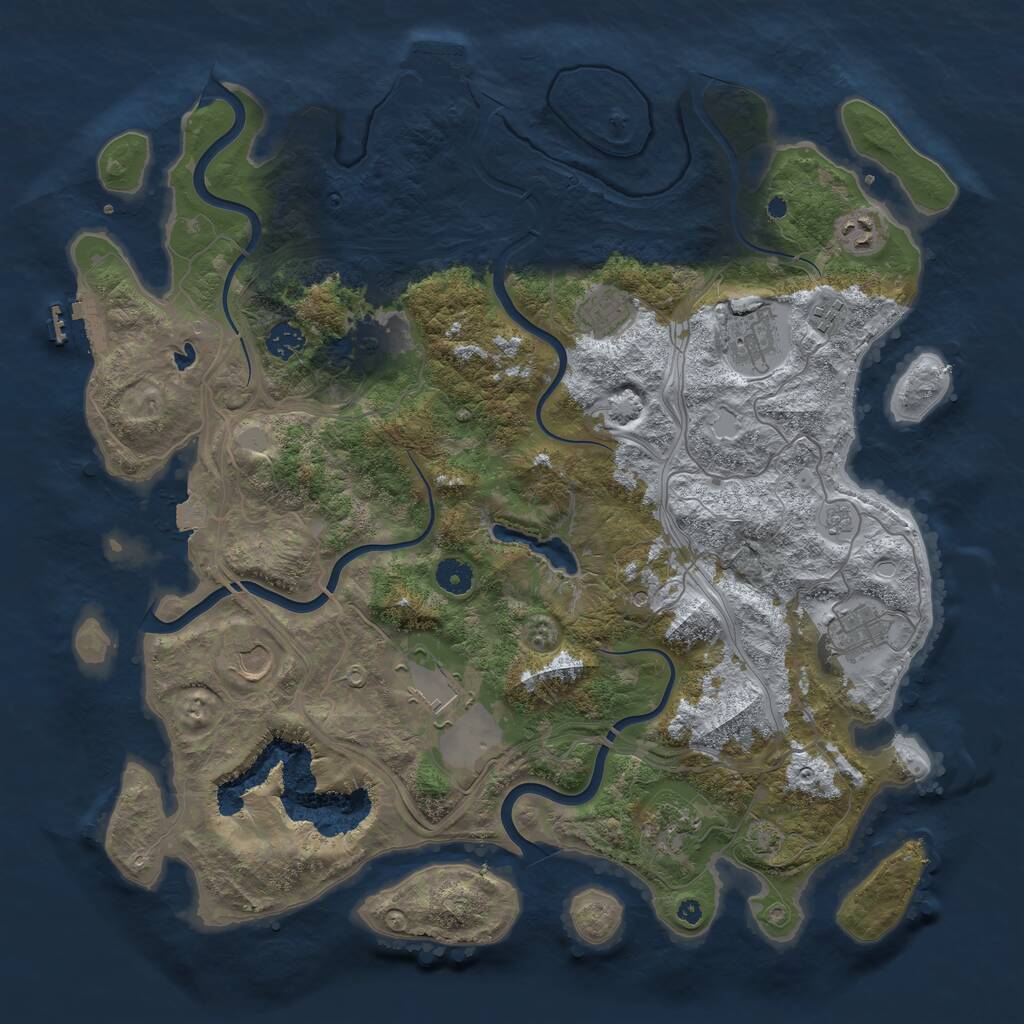 Rust Map: Procedural Map, Size: 4250, Seed: 20261102, 16 Monuments