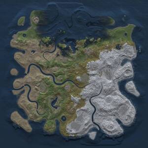 Thumbnail Rust Map: Procedural Map, Size: 4200, Seed: 1008477572, 16 Monuments