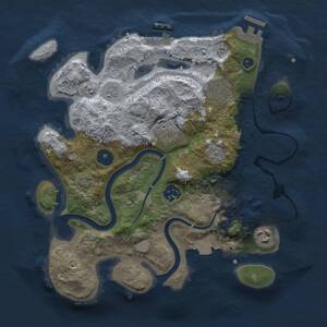 Thumbnail Rust Map: Procedural Map, Size: 3000, Seed: 95785, 11 Monuments