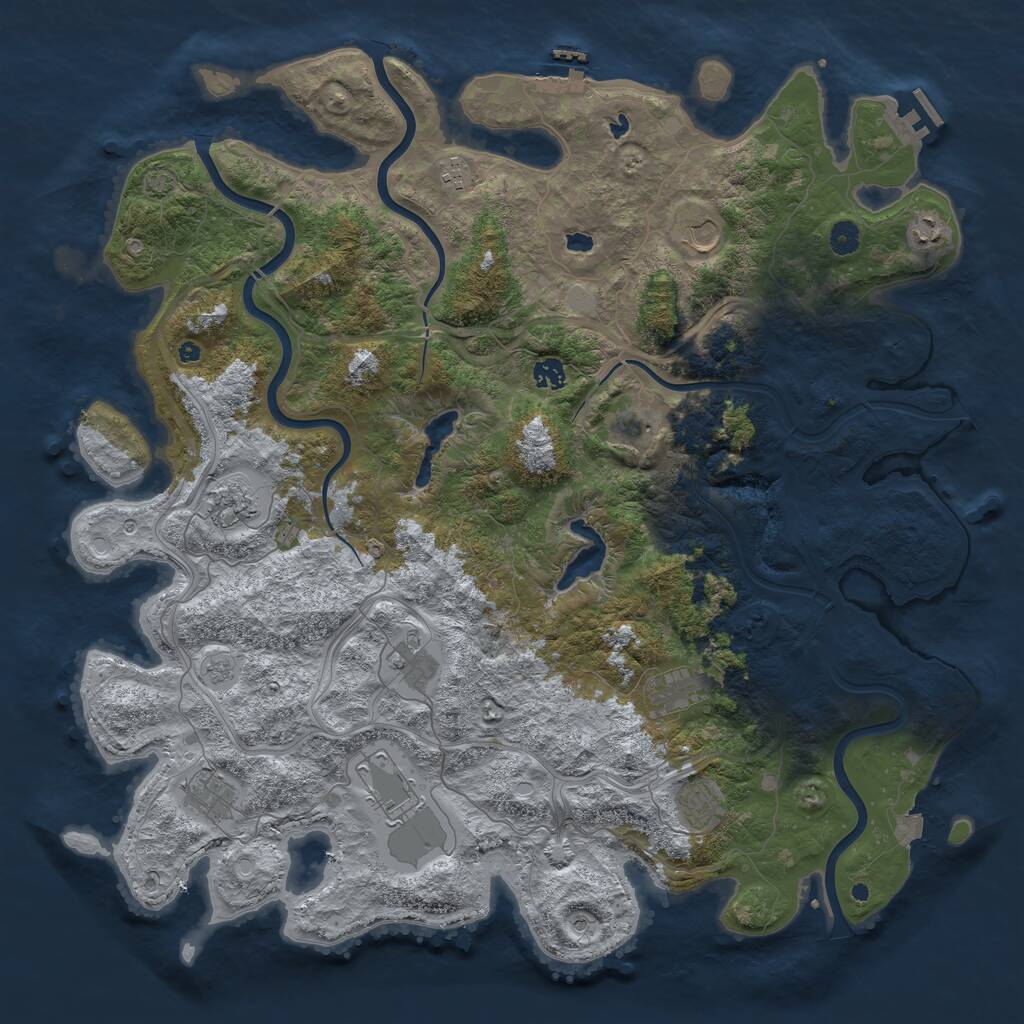 Rust Map: Procedural Map, Size: 4750, Seed: 1314520, 17 Monuments