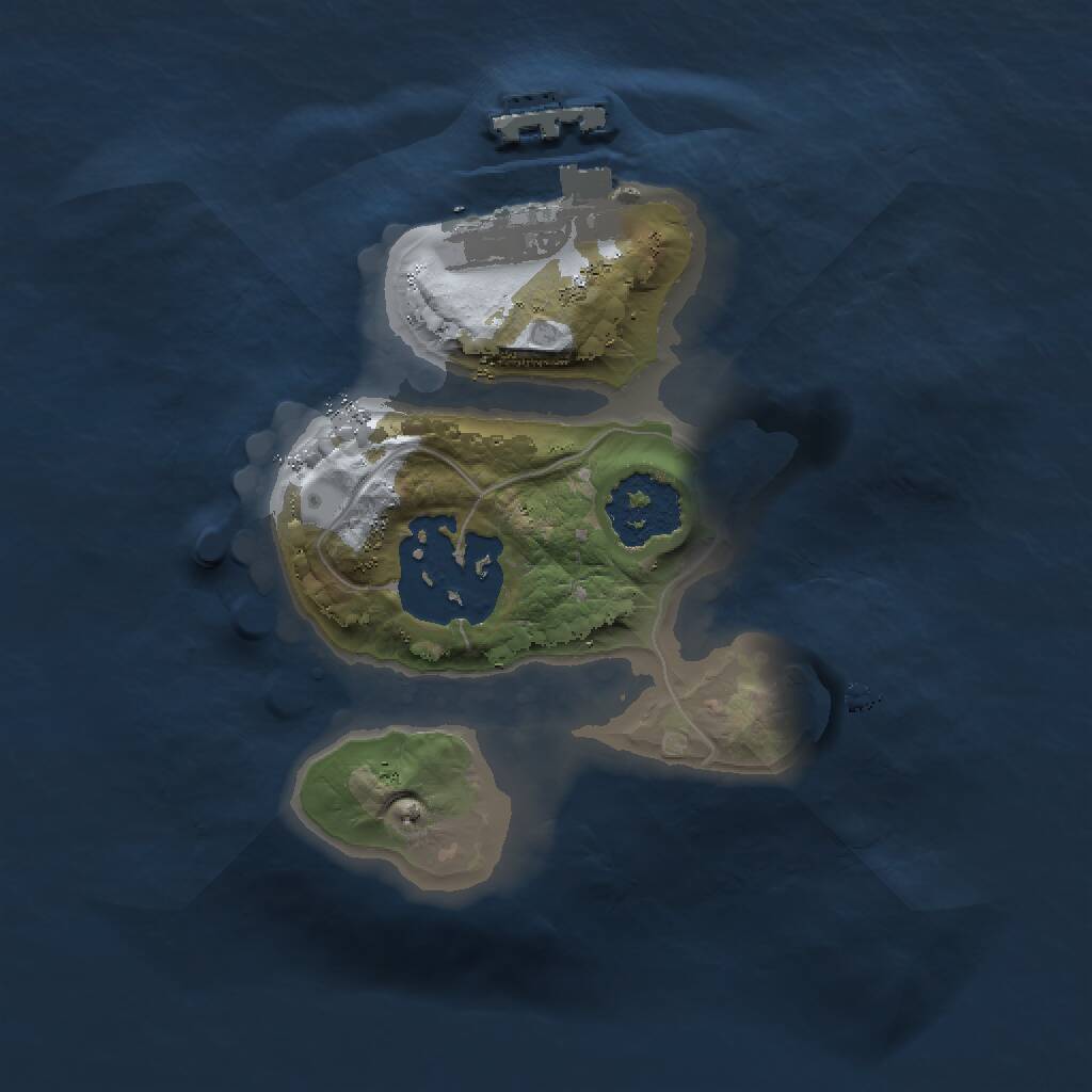 Rust Map: Procedural Map, Size: 1500, Seed: 278761560, 3 Monuments