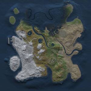 Thumbnail Rust Map: Procedural Map, Size: 3000, Seed: 209900141, 12 Monuments