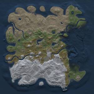 Thumbnail Rust Map: Procedural Map, Size: 4500, Seed: 789156649, 17 Monuments