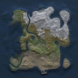 Thumbnail Rust Map: Procedural Map, Size: 3000, Seed: 641363293, 12 Monuments